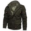 Ymosrh Coats for Men, Men's Bomber Jacket for Cold Weather Winter Thickened Fleece Sherpa Coat Outwear (L, Army Green) view 2