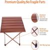 LFGUD Portable Camping Folding Table, Outdoor Lightweight Camping Aluminum Table for Picnic Camp Boat Travel, Party Dining Camp Tables(Coffee) (Medium-22 Dx16 Wx16 H(5640.540.5 cm)) view 3