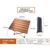 LFGUD Portable Camping Folding Table, Outdoor Lightweight Camping Aluminum Table for Picnic Camp Boat Travel, Party Dining Camp Tables(Coffee) (Small-15 Dx14 Wx13 H(39.534.532.5 cm)) view 2