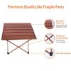 LFGUD Portable Camping Folding Table, Outdoor Lightweight Camping Aluminum Table for Picnic Camp Boat Travel, Party Dining Camp Tables(Coffee) (Small-15 Dx14 Wx13 H(39.534.532.5 cm)) view 4