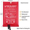 Emergency Fire Blanket for Home - 3.3ft x 3.3ft 4-Pack Fire Suppression Flame Retardant Survival Safety Cover Fiberglass Fireproof Blanket for Kitchen Home School House Fireplace Car Office Warehouse view 2