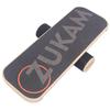 ZUKAM Balance Board Trainer, Wooden Balancing Board with Workout Guide to Exercise and Build Core Stability, Wobble Board for Skateboard, Hockey, Snowboard & Surf Training (Black) view 1