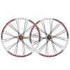 SHKJ Mountain Bike Wheelset 26 Inch Double Walled Alu Rim MTB Disc Brake Wheels Front Rear QR Bicycle Wheelset Cassette Hub 7/8/9 Speed (Color : White Gold) view 1