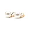 HAPPYAN Women's Bridal Wedding Simulated Pearl Clip on Earrings No Pierced Luxury Jewelry Ear Clip Anit-allergy (12mm Gold Clip-ons) view 2