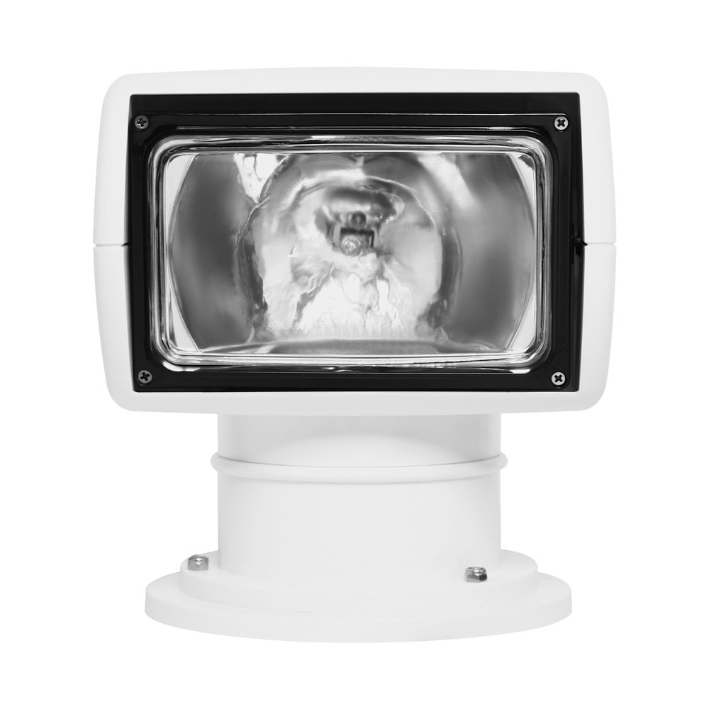 Remote Spotlight, 100W 2500LM 3200K Halogen Searchlight Boat Spotlight Marine Spotlight, DC 12V Spotlight for Boat Yacht Marine Spot Light, 72up/Down + 360 Left/Right Rotation