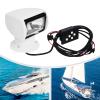 Remote Spotlight, 100W 2500LM 3200K Halogen Searchlight Boat Spotlight Marine Spotlight, DC 12V Spotlight for Boat Yacht Marine Spot Light, 72up/Down + 360 Left/Right Rotation view 4