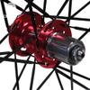 SHKJ Mountain Bike Wheelset 26 Inch Double Walled Alu Rim MTB Disc Brake Wheels Front Rear QR Bicycle Wheelset Cassette Hub 7/8/9 Speed (Color : Black Gold) view 2