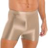 ACSUSS Men's Swimsuit Glossy Boxer Shorts Swimwear Sport Fitness Swim Trunk Gym Short Leggings Coffee X-Large view 2