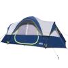 UNP Camping Tent 10-Person-Family Tents, Parties, Music Festival Tent, Big, Easy Up, 5 Large Mesh Windows, Double Layer, 2 Room, Waterproof, Weather Resistant, 18ft x 9ft x78in (Dark Blue) view 2