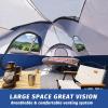 UNP Camping Tent 10-Person-Family Tents, Parties, Music Festival Tent, Big, Easy Up, 5 Large Mesh Windows, Double Layer, 2 Room, Waterproof, Weather Resistant, 18ft x 9ft x78in (Dark Blue) view 4