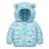 Dkygxwt Toddler Kids Baby Boys Girls Bear Ears Hooded Coats Winter Warm Jacket Cartoon Dinosaur Padded Outwear Clothes view 1