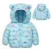 Dkygxwt Toddler Kids Baby Boys Girls Bear Ears Hooded Coats Winter Warm Jacket Cartoon Dinosaur Padded Outwear Clothes view 2