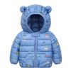 Dkygxwt Toddler Kids Baby Boys Girls Bear Ears Hooded Coats Winter Warm Jacket Cartoon Dinosaur Padded Outwear Clothes view 1