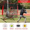 7' x 7' Baseball Softball Hitting & Pitching Practice Net Batting Pitching Training Aid Net w/Carry Bag, Strike Zone and Metal Bow Frame, Baseball Throwing Net for All Levels view 2