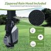 GYMAX Golf Cart Bag, 14 Way Club Bag with Rain Hood, Portable Lightweight Shoulder Strap & Carry Handle, Cooler Pouch, Rangefinder Pocket, Freestanding for Men Black view 2