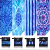 4 Pack Lightweight Thin Beach Towel Oversized 71"x32" Big Extra Large Microfiber Sand Free Towels for Adult Quick Dry Travel Camping Beach Accessories Vacation Essential Turtle Tie Dye Mandala Stripe view 1