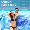 4 Pack Lightweight Thin Beach Towel Oversized 71"x32" Big Extra Large Microfiber Sand Free Towels for Adult Quick Dry Travel Camping Beach Accessories Vacation Essential Turtle Tie Dye Mandala Stripe view 3