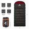 Londtren Large 0 Degree Sleeping Bags for Adults Cold Weather Sleeping Bag Camping Winter Below Zero 20 15 Red Flannel Big and Tall view 2