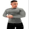 FUXERT Sauna Shirt for Men Long Sleeve Sauna Suit Heat Trapping Workout Shirts Sweat Enhance Vest for Workout Sports(GY L) view 2