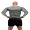 FUXERT Sauna Shirt for Men Long Sleeve Sauna Suit Heat Trapping Workout Shirts Sweat Enhance Vest for Workout Sports(GY L) view 4