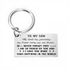 TGCNQ Son Keychain, Proud of You Son Gifts from Mom, Sons Christmas Gifts view 1