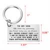 TGCNQ Son Keychain, Proud of You Son Gifts from Mom, Sons Christmas Gifts view 2