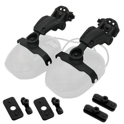HEARFALCOM Tactical Helmet ARC Rail Adapter Accessories Compatible with Walker's Earmuffs (Walkers Razor,Walkers Razor Digital) (BK)