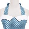 50s Dresses for Women Vintage Halter Polka Dot Cocktail Dresses 1950s Halter Rockabilly Dresses 50's 60's Prom Tea Party Swing Dresses Audrey Hepburn Prom Dress Light Blue-Polka Medium view 2