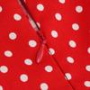 50s Dresses for Women Vintage Halter Polka Dot Cocktail Dresses 1950s Halter Rockabilly Dresses 50's 60's Prom Tea Party Swing Dresses Audrey Hepburn Prom Dress Red Polka-Button Large view 4