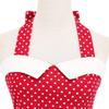50s Dresses for Women Vintage Halter Polka Dot Cocktail Dresses 1950s Halter Rockabilly Dresses 50's 60's Prom Tea Party Swing Dresses Audrey Hepburn Prom Dress Red-Polka Medium view 2