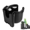 Boat Black Cup Holder with Phone Holder,Clamp-on Mount Marine Universal Drinks Holders Rotation Drink Holder for Marine Boat,Yacht,Kayak,Boat Rail, Boat Handle Bar,Bikes,etc,with Alligator Clamp view 1