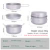 Boundless Voyage Titanium Steamer Stockpot with Fry Pan Set Ultralight Outdoor Cooking Pot Camping Pots and Pans Set Family Big Capacity Soup Pot Ti2101C view 2