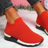 Color Block Walking Shoes Women Thick Sole Breathable Woven Mesh Slip-on Easy Sneakers Comfortable Lazy Casual Shoes Lightweight Yoga Tennis Athletic Shoes view 2