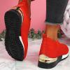 Color Block Walking Shoes Women Thick Sole Breathable Woven Mesh Slip-on Easy Sneakers Comfortable Lazy Casual Shoes Lightweight Yoga Tennis Athletic Shoes view 4