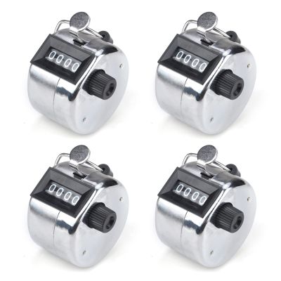 TOPTIE 4/12 PCS Metal Hand Tally Counters, 4-Digit Mechanical Clicker