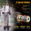 Electric Scooters for Adults 800W e Scooter Foldable All 10" Off Road Tires Scooter with Long Range Fast Adult eScooter 28mph 25-30 Miles Range with Double Braking and Turn Signal (Black with Seat) view 2