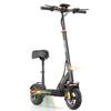 Electric Scooters for Adults 800W e Scooter Foldable All 10" Off Road Tires Scooter with Long Range Fast Adult eScooter 28mph 25-30 Miles Range with Double Braking and Turn Signal (Black with Seat) view 4
