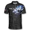 PRIMESTY Custom Bowling Shirts for Men, Personalized Bowling Jerseys with Name and Team Name, Custom Bowling Polo Shirts Camo view 2