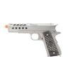 1911 Hex Cut Gen. 2 Gas Blowback Airsoft Pistol (Silver)-WE Tech view 1