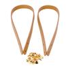 2 Pcs 65cm Leather Bag Handles Shoulder Bag Replacement Strap with Rivet Sets Easy Installation Leather Strap for Handbag(Beige) view 1