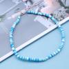Andelaisi Boho Heishi Surf Choker Necklace Heishi Bead Choker Necklace Vinyl Disc Bead Necklace Chain Vinyl Bead Collar Necklace Chain Jewelry for Women view 3