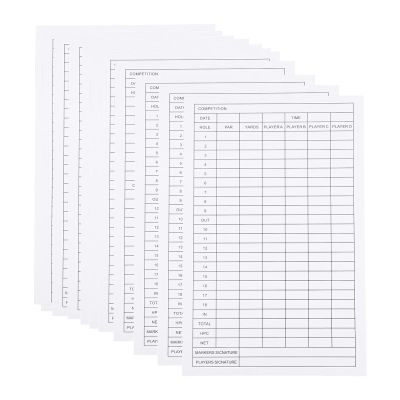 DECHOUS 12pcs Coated Paper Golf Scorecard Notebook Scorecard for Outdoor Sports Tool