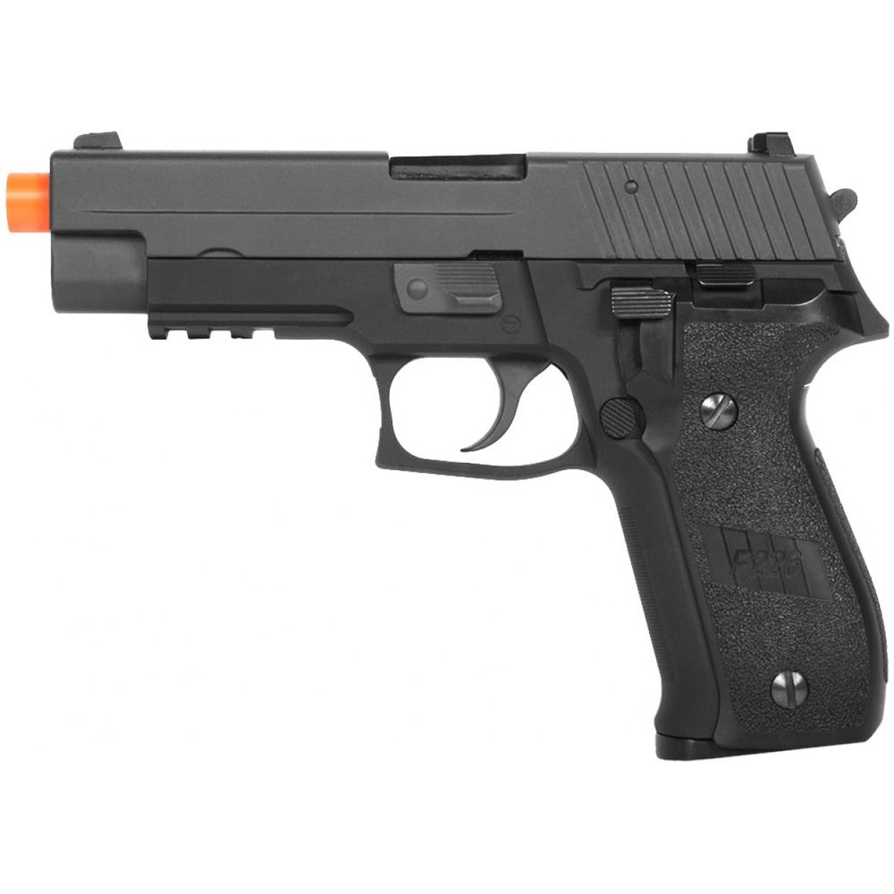 F226 E2 MK25 Gas Blowback Airsoft Pistol (Color: Black)-WE-Tech-(Metal Rail)