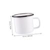 Enamel Drinking Cup Enamel Camping Mug for Camping Hiking Picnic ( White ) view 2