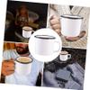 Enamel Drinking Cup Enamel Camping Mug for Camping Hiking Picnic ( White ) view 4
