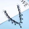 Andelaisi Boho Black Lace Choker Necklace Vintage Waterdrop Crystal Necklace Gothic Dangle Teardrop Crystal Choker Necklace Punk Lace Necklace Jewelry for Women Halloween Gifts view 3