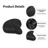 Bike Seat Comfort Memory Foam Sweatproof Shock Absorbing Bike Saddle Wide Soft Bike Seat for Men Women, for Exercise Mountain Road Stationary Bikes,Red,One Size view 2