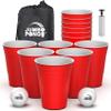 Jumbo Pong - Giant Yard Pong Outdoor Games Yard Games Lawn, Beach, Camping, Tailgating or Backyard - Durable Giant Cups with Indoor/Outdoor Ball and Pump Included view 1