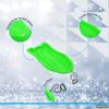 Superio Pack of 3 Toboggan Snow Sled for Kids and Adults, 37" Plastic Sled with Pull Ropes and Handles (Green) view 3