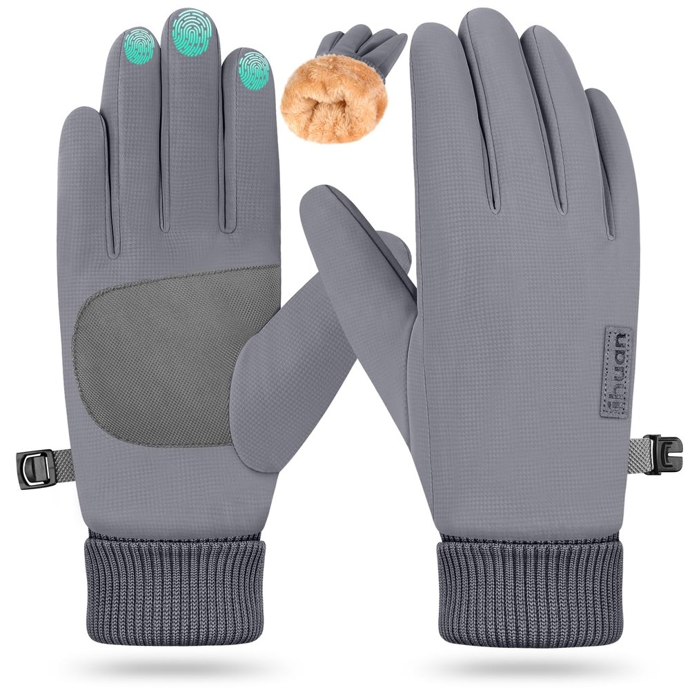 ihuan Winter Waterproof Gloves Cold Weather - Snow Ski Windproof for Men Women, Warm Touchscreen Thermal for Running Cycling